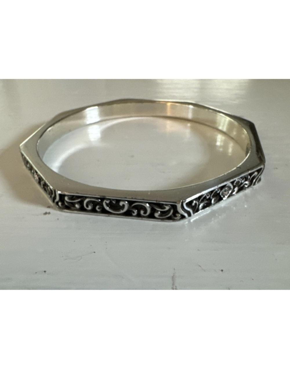 Brighton Vintage Octagon Shape
Bangle Bracelet With
Rhinestones